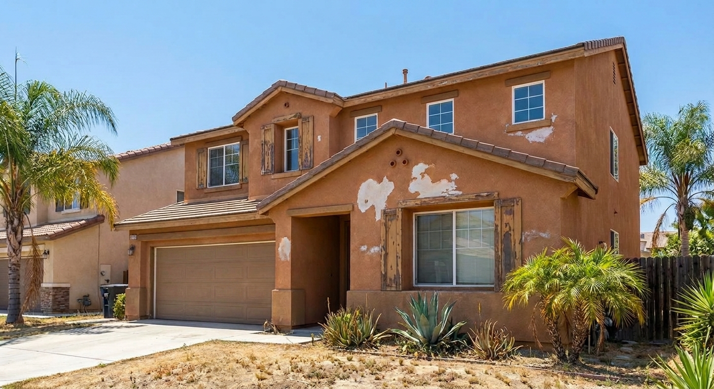 Freshly painted Riverside property exterior showing weather-resistant protection